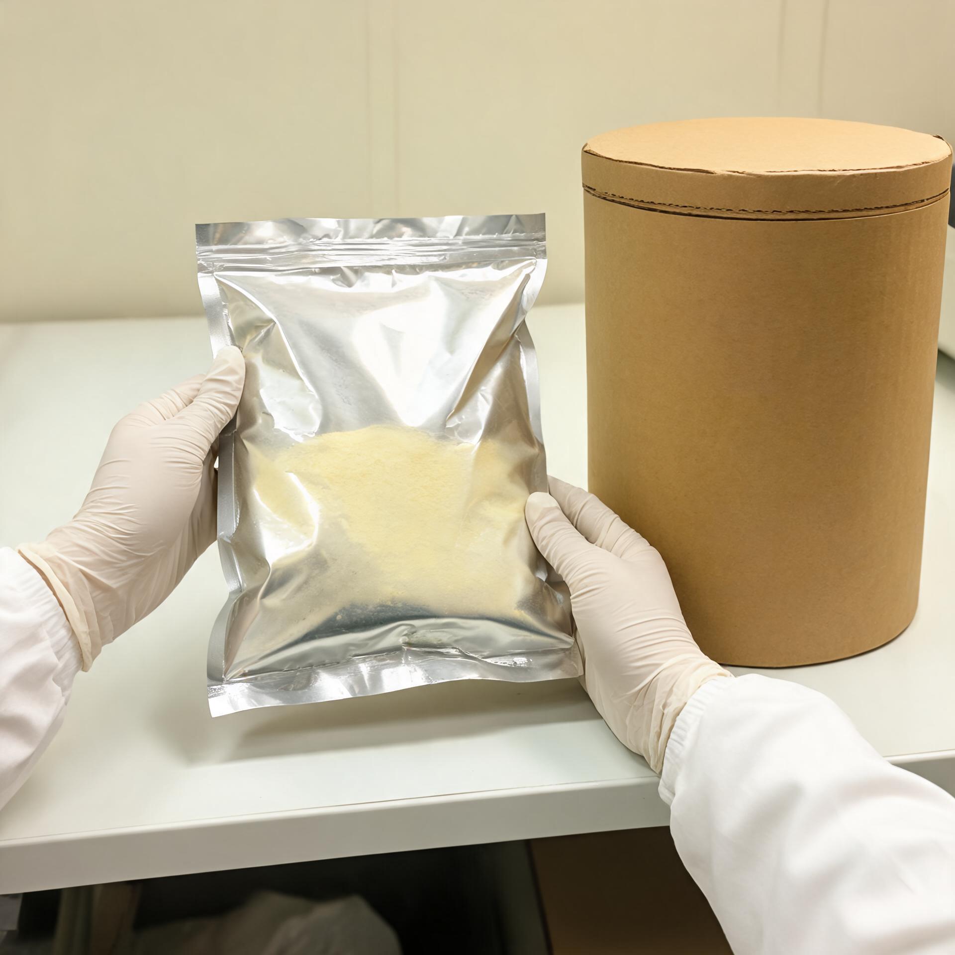 Sealed foil pouch and export fiber drum for bulk soybean peptide powder